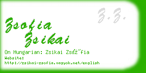 zsofia zsikai business card